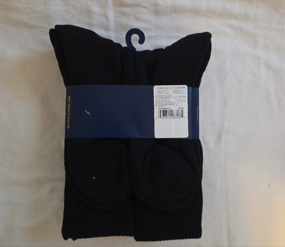 Polo by Ralph Lauren Classic Black Socks - Picture 2 of 3